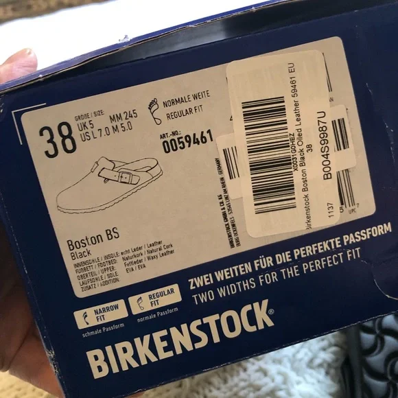 NWT Birkenstock Black Boston’s - Picture 5 of 5